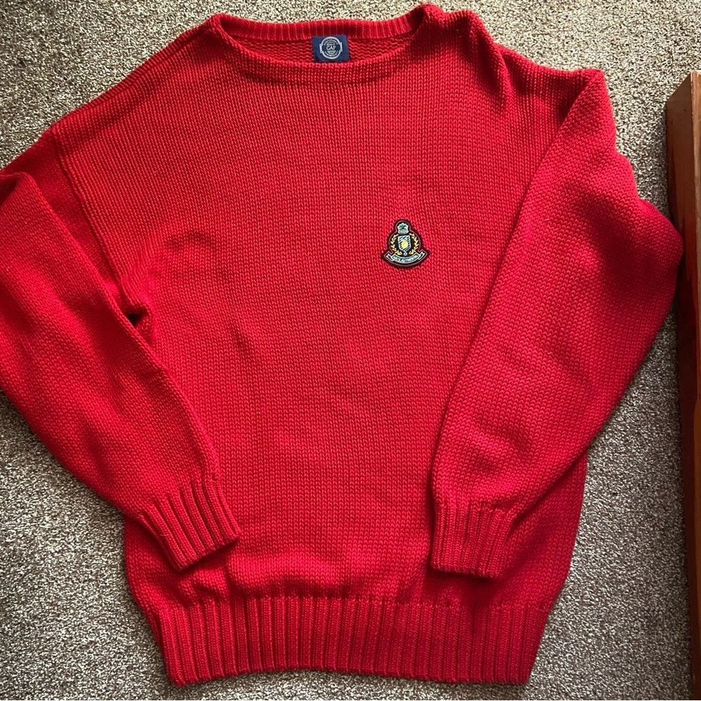 Gap Vintage 100% Authentic Red Chunky Sweater Size XL